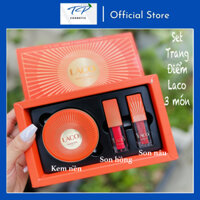 [Freeship Xtra] Set trang điểm cá nhân 3 in 1 LACO: Kem nền, son môi.