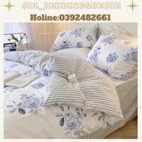 (FREESHIP XTRA)Bộ Chăn Ga Gối Cotton Living Hot Hit - Chất Liệu 100% Cotton 144