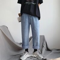 [Freeship50K] Quần jeans xanh trơn Regular-fit Jeans mã JM01