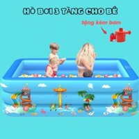 [FREESHIP❤️] Bể Bơi Phao Trong Nhà 3 Tầng Maxre Cho Trẻ Em, Hồ Bơi Tắm Cho Bé Dày Dặn, Bền Đẹp, ĐÁY 2 LỚP CHỐNG TRƯỢT