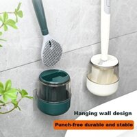 [FREESHIP❤️] Chổi cọ bồn cầu, bàn chải cọ toilet bằng Silicon, cây cọ rửa nhà vệ sinh có lọ đựng nước tẩy, xà bông, có đ