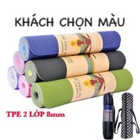 [FREESHIP❤️] THẢM TẬP YOGA TPE CAO CẤP 2 LỚP 6MM (HOT)