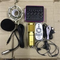 [Freeship][Cài Autotune]Combo bộ thu âm đơn giản soundcard V10 mic BM800 tặng tai nghe AKG [Hot] Zii