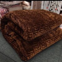 [FREESHIP]Chăn Lông Cừu Chữ Vạn Dày 3 Lớp 3,3kg 2m1x1m9 lông mềm mịn