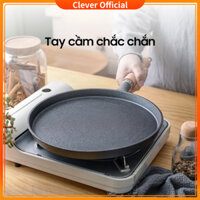 🥘FREESHIP🥘Chảo gang đúc đáy phẳng 20cm nguyên khối chống dính tự nhiên - Dùng cho bánh xèo, bít tết, nướng, rán