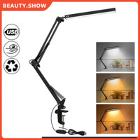 🏆FREESHIP🏆Đèn Bàn Học Bóng Led Chống Cận Bảo Vệ Mắt, Đèn Học Để Bàn Cao Cấp Bóng Led Đổi 3 Chế Độ Màu - Tặng Kẹp Bàn