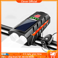 🚲FREESHIP🚲Đèn pha xe đạp thể thao năng lượng mặt trời sạc dự phòng LED đôi T6, chống nước, 1000 Lumen, 2400-4000 mAH