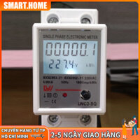 Freeship🔥Đồng hồ đo công suất điện 220V có nút RESET độ chính xác cao màn hình hiển thị LCD P U I Kwh bộ công tơ điện tử