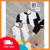 [FREESHIP_Hàng Auth] [XẢ KHO - FREESHIP] ⚡ SET ÁO VEST CỔ BÈO TRẮNG MIX CHÂN VÁY XOÈ XẾP LY