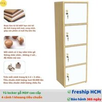 [FREESHIPHCM] Tủ locker gỗ 4 cánh 1 khoang đựng đồ cá nhân