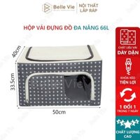 💟[FREESHIP]💟Hộp Đựng Đồ Đa Năng -Túi Đựng Quần Áo 66L Vải Polyester Chống Thấm Nước Khung Thép Chắc Chắn Living Box