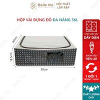 💟[FREESHIP]💟Hộp Đựng Đồ Đa Năng -Túi Đựng Quần Áo 36L Vải Polyester Chống Thấm Nước Khung Thép Chắc Chắn Living Box