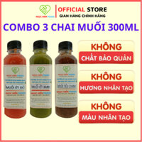 [Freeshipping - Khuyến Mãi Sốc 370g] Combo 3 chai muối ớt xanh, muối ớt đỏ, muối tiêu chanh, NGỌC HIỂN FOODS