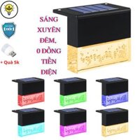 FreeShipquà tặng Đen led trang tri nang luong mat troi san vuon, đèn hat tuong roi tranh, gắn tường, cổng, chống nước, tu đong cam ung, khong cam đien