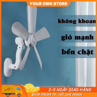 🔥FREESHIP🔥Quạt treo tường & trần, nhà phòng tắm nhà bếp Quạt trần mini, Hướng điều chỉnh 360 độ, chiều dài dây 4 mét