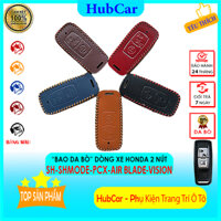 [FreeShip]_SH, SHMode, PCX, Vario, Vision Bao Da Bọc Chìa Khóa Smartkey Dòng Xe Honda Đời 2023 Da Bò Thật 100% 2 Nút