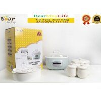 [Freeship][Ship 2H]Nồi Nấu Chậm 2.5L Bear SUBE003 (5 thố sứ) - CÓ LỒNG HẤP- HÀNG QUỐC TẾ