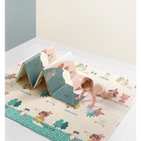 💥FREESHIP💥Thảm xốp xpe trải sàn cho bé, chiếu gấp gọn 2 mặt, tấm lót chống thấm cho bé tập bò kích thước 1m8 2m