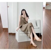 [FREESHIP_Thanh lý 1 ngày] [FREESHIP_Hàng Thái Lan] Váy Lụa 2 Dây suông phối ren siêu mát, đầm mặc ở nhà dài - Sỉ N