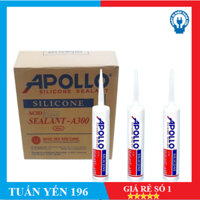 [Freeship]Thùng (25 chai) silicone Apollo A300, Keo silicone dán nhôm kính Apollo A300, Silicone Apollo A300 trong/Đục