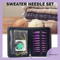 [Frendyest.vn] 1 Bộ Móc Móc Thoải Mái Bằng Nhôm Tròn Kim DIY Khăn quàng cổ Găng Tay