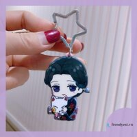 [Frendyest.vn] 10 Chiếc Acrylic Anime Móc Khóa Ngôi Sao Năm Cánh Móc Khóa Ba Lô Ví Đồ Trang Trí