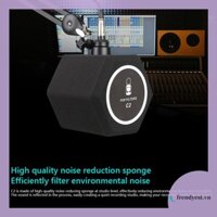 [Frendyest.vn] C2 Studio Mic Ghi màn hình Micrô trực tiếp Giảm tiếng ồn Màn hình gió