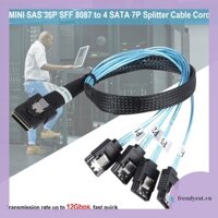 [Frendyest.vn] Cáp đột phá phía trước Mini SAS SFF-8087 36 chân đến 4 SATA 7 chân
