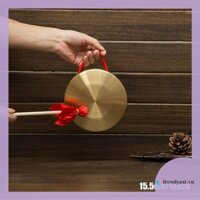 [Frendyest.vn] Công cụ cầm tay Opera bằng đồng 15,5cm bằng gỗ Mallet Đồ chơi âm nhạc dân gian bằng đồng thau cho trẻ em