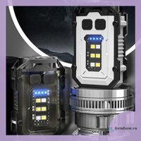 [Frendyest.vn] Đèn pin móc khóa Mini sạc USB Đèn kẹp mũ LED để câu cá cắm trại