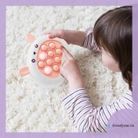 [Frendyest.vn] Trò chơi đẩy nhanh có đèn Quà tặng đồ chơi bóp đẩy cầm tay cho bé trai bé gái (Hồng)