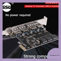 [Frendyest.vn] U3V04S + 4 Cổng USB 3.0 PCIe Thẻ mở rộng PCI Express USB Hub Adapter