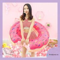[Frendyest.vn] Vòng bơi bánh rán bơm hơi dành cho người lớn Bể bơi Phao ghế tròn Đồ chơi phao