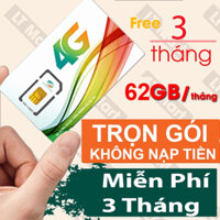 [freship 0đ] SIM Viettel 4G 3ST4G 62GB/THÁNG trọn gói MIỄN PHÍ 3 THÁNG