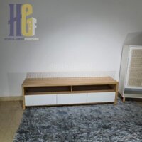 freship Kệ tivi gỗ công nghiệp gỗ MDF phủ melamin có hộc tủ, gọn gàng ngăn nắp, hàng ráp sẵn 180x40x50cm Hoàng Giang