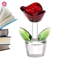 Freshmarket Hoa Hồng Trang Trí, Quà Tặng Nhỏ Thủy Tinh Hoa Hồng Tượng Nhỏ, Nhân Tạo Thu Nhỏ Trang Trí Nhà Cửa Tượng Hoa Hồng Điêu Khắc Để Bàn