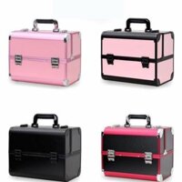 [Fresship] Cốp Khung Nhôm Cỡ To Kích Thước (32x21x26 Tặng Miếng Xốp Để Mực)  Đựng Đồ Trang Điểm Nail Mi,Phun Xăm, Makeup