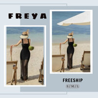 🛍FREYA SHOP🛍 🛍Đầm Váy Nữ🛍 ĐẦM VÁY 2 DÂY MAXI ĐI BIỂN MÀU HÈ CHẤT REN LƯỚI Y MẪU KÈM LÓT THUN TĂM LẠNH BÊN TRONG 2 mà