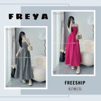 🛍FREYA SHOP🛍 🛍Đầm Váy Nữ🛍 Đầm thời trang nữ mặc đi chơi chất coton xốp caro có mút chạy mocking sau lưng cúo ngực 2