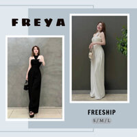 🛍FREYA SHOP🛍 🛍Jumpsuits Nữ🛍  Jumpsuits thời trang nữ mặc đi chơi chất cotton dây tam giác cổ áo ống liền thân quần d
