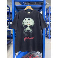 Friday THE 13TH TEE No. 13 FRIDAY Tay Ngắn Jason Jason Mặt nạ Rửa Nước Đau Khổ T