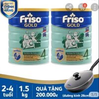 Friso gold 4 1,5 kg mua 2 lon tặng chảo