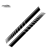 Frogued 2 Cái / bộ Đua Sọc Xe Kiểu Dáng Thân Xe Bên Đề Can Dán Trang Trí