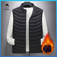 Frolada Nam Áo Giữ Nhiệt Ấm Nam Áo Vest Nhiệt Nam Mùa Đông Áo Không Tay Đệm Ấm Áp Chống Gió Áo Khoác Có Dây Kéo Túi Plus Kích Thước Áo Cardigan Ve Áo Thường Ngày Cho Nam