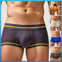 Frolada Nam Mùa Hè Boxer Quần Đùi Giữa Tầng Màu Trơn Gân Boxer Quần Lót Màu Trơn Slim Fit U-convex 3D Cắt Quần Lót