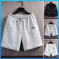 Frolada Nam Mùa Hè Quần Short Dây Rút Thắt Lưng Co Giãn Màu Nguyên Chất Họa Tiết Chữ Cái Túi Bên Rời Chạy Bộ Thường Ngày Homewear Tập Gym Chiều Dài Đầu Gối Quần Short Đi Biển