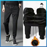 Frolada Nam Thu Đông Màu Trơn Sweatpants Co Giãn Eo Dây Rút Túi Quần Thường Ngày Lông Cừu Lót Ấm Quần Jogger