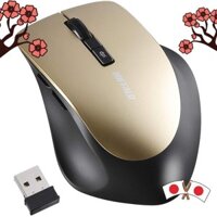 [From JAPAN]Buffalo Wireless Silent 5-Button Mouse with Back/Forward Button DPI Switch BlueLED Champagne Gold BSMBW325SG