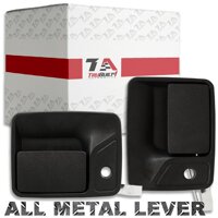 Front Outside Door Handle Ford 2000-2005 Excursion and 1999-2015 Super Duty F250 F350 F450 F550 Upgraded Black Metal Left and Right Pair 7C3Z-25224...