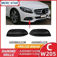 Frontbumpergrillefoglightcover & ChromeTrimsforMercedes-BenzCClassW205C180C200C25020588512232058851123